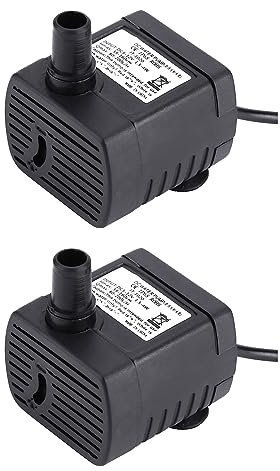 Bomba de fuente solar, bomba de estanque de agua, kit de fuente solar de 7 V 1.2 W, fuente solar sin escobillas para jardín, estanque, piscina, peces, 2 unidades
