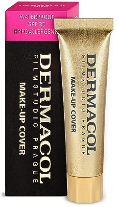 Dermacol - Full Coverage Foundation 13g, Flüssige Makeup Matte Foundation mit SPF 30, Wasserfeste Foundation für fettige Haut, Akne, & Augenringe, Langanhaltende Makeup Produkte, Shade - 210