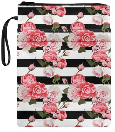 NETILGEN Buchumschläge für Buchliebhaber, Buchhülle mit Reißverschluss und Tasche, Taschenbuch, Sox, Lehrbuchumschläge, Buchgeldbörse