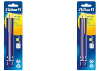 Pelikan 807418 Bleistifte In 2B/B/HB, 3 Stück auf Blisterkarte (Packung mit 2)