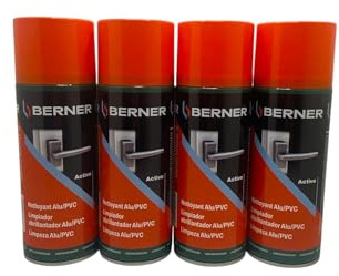 Berner - Spray limpiador para aluminio y PVC (400 ml, 4 unidades)