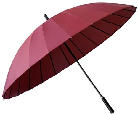 Regenschirm Sturmfest Winddichter Großer Regenschirm Herren Business Outdoor Regenschirm Golfschirme Regensturm Damen Regenschirm Umbrella Schirm (Color : Rood, Size : 112 * 85cm)