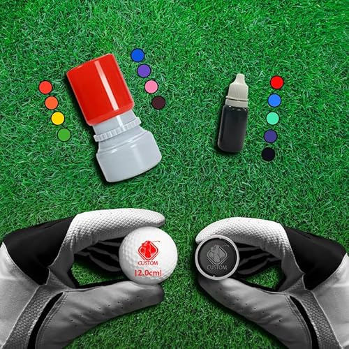 HDSD Custom Golf Ball Stamp - Personalisierte Long Lasting, enthält Tinte Flasche - Stand Out auf dem Platz mit einzigartigen - Markierungen für Golf-Enthusiasten