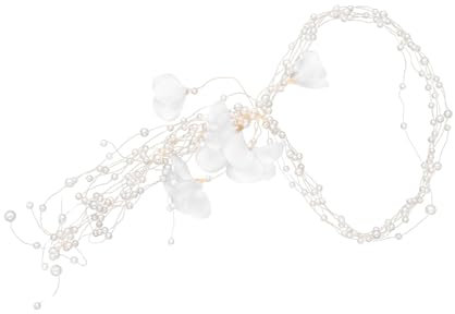 FRCOLOR Brauthaarband Mit Blumenquasten Modisches Hochzeitshaarband Leicht Für Bräute Ideal Für Weihnachten Karneval Maskerade