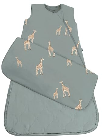 GUNAMUNA Sleep Sacks for Babies Toddlers and Newborns, Easy Changing Diaper Zipper, 2.5 TOG, Giraffe Moss, 24-36 Months