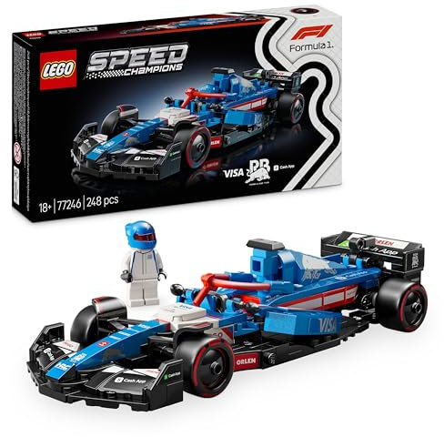 LEGO Speed Champions Auto da Corsa F1 Visa Cash App RB VCARB 01 Modello di Macchina da Collezione con Minifigure del Pilota di Formula 1, Regalo per Uomo, Donna e Adulti Fan dell'Automobilismo 77246