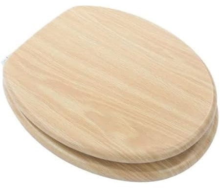 Marco Paul Standard-Toilettensitz, traditionell, Kiefernholz, MDF, universal, verstellbar, passend für die meisten Toiletten, ovaler Sitz mit Scharnieren und Teilen, Badezimmer, En-Suite, Büro,