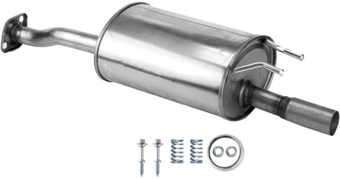 Kucaruce Stainless Steel Rear Exhaust Muffler 100% OEM Style Direct Fit For 2006-2011 Honda Civic 1.8L and 2006-2011 Honda Civic Hybrid 1.3L-Include Gasket and Bolt kit HC01