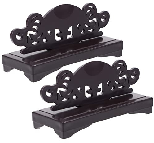 Zerodeko Traditional Chinese Fan Rack Vintage Folding Fan Holder for Collectors