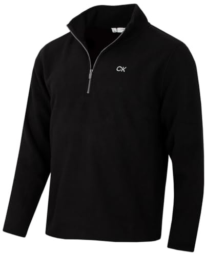 Calvin Klein Mens 2026 Polar Fleece 1/2 Zip Stretch Golf Sweater