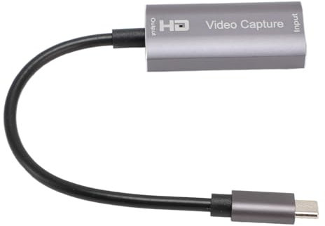 Zoeyilan Carte de Capture vidéo, Carte d'enregistrement vidéo, Dispositif de Capture vidéo, Capture Audio 4K 1080p60fps avec appareils Adaptateur de Type C, pour Le Streaming en Direct de