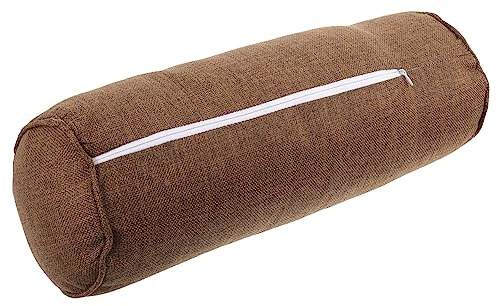 DINHEAROM Bolster Yoga Cuscino Cilindrico in Lino di Cotone Supporto Confortevole Multiuso per Yoga e Cuscino le Gambe Adatto a Donne e Ragazze per Varie Occasioni