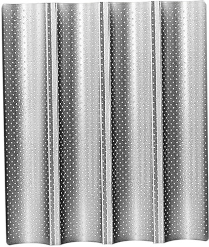 Calco di cottura per 4 baguette in acciaio carbone antiaderente pane da forno francese con sfiato dell'aria facile da pulire per vassoio per vassoio