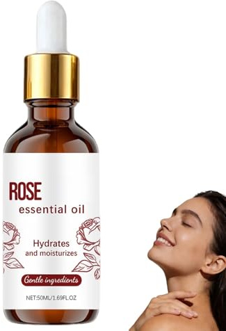 Rose eterisk olja, fuktgivande ansiktsolja för torr hud, icke-irriterande fuktgivande ansiktsoljor, bärbart hudvårdsserum, ansikts-milt serum (1 st)