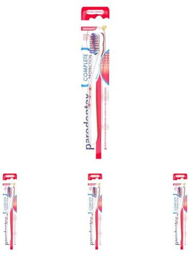 Parodontax Zahnbürste Complete Protection, extra weich, hilft Zahnfleischbluten zu stoppen und vorzubeugen, Modell zufällig (Packung mit 4)