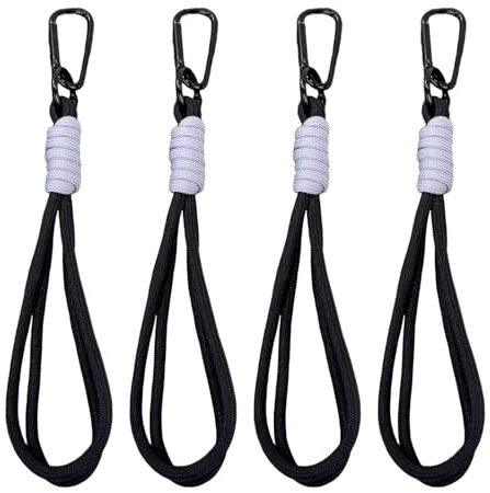 Set de 4 Ganchos Carro Bebe Universales, Ganchos para Cochecitos de Bebé para Colgar Bolsos y Bolsas de Compra, Accesorios Carrito Bebe Prácticos y Resistentes, Color Negro