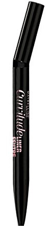 Maybelline New York Flüssiger Eyeliner mit sehr präziser Spitze und abgeknickter Form für leichte Handhabung, Curvitude Liner, Nr. 1 Black (Schwarz), 1 Stück