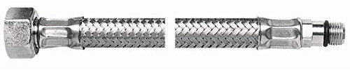 Panzerschlauch DN10 3/8 ÜM x M10x1 AG KURZ Edelstahl Flexschlauch Druckschlauch für Armatur alle Längen (300mm)