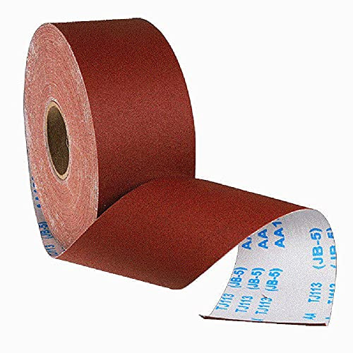 ExcInter Rouleau de papier abrasif abrasif pour poncer, polir, meuler, tissu souple pour outils en bois et métal (5 m x 115 mm)