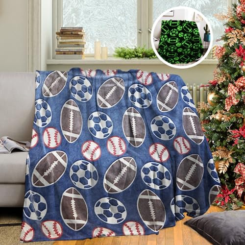 HSGLGNA Coperta per bambini, con unicorno, luce al buio, idea regalo per ragazze, super morbida e calda, coperta da letto, con unicorno, colore: rosa (Rugby, 150 x 200 cm)