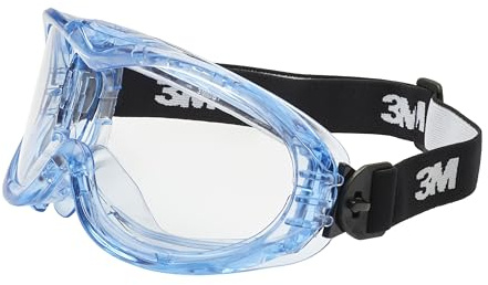 3M Fahrenheit Vollsicht-Schutzbrille (3 Stück), indirektes Belüftungssystem, Bietet Platz zum Tragen einer Korrektionsbrille, Antikratz-Beschichtung, klare Polycarbonatscheibe
