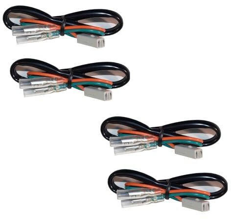 Germany Motorsports Motorrad Blinker Adapter Kabel für Blinkerwechsel Blinkerkabel für LED Halogen (Honda bis Bj.04, 2 Paar)