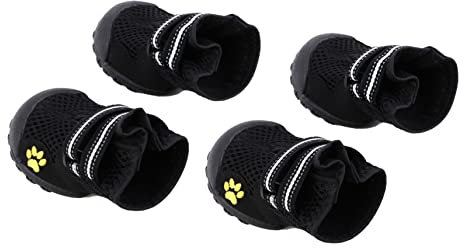 Sosoport Große Hundeschuhe Pfotenschutz Mit Rutschfester Sohle Aus Robustem Material Für Outdoor Wandern Und Winter Wasserabweisend Atmungsaktiv Geeignet Für Mittelgroße Und Große Hunde
