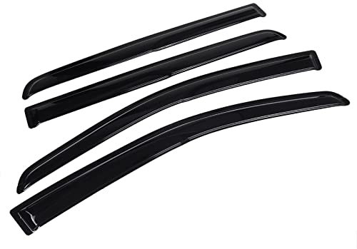 DZSMACHENGSM Windabweiser 4 STÜCKE Für Ford Für Ranger Dual Cab 2012-2021 Autofenster Windabweiser Getönte Unterstände Fenstervisier Regenschutz Vent Sonnenschutz