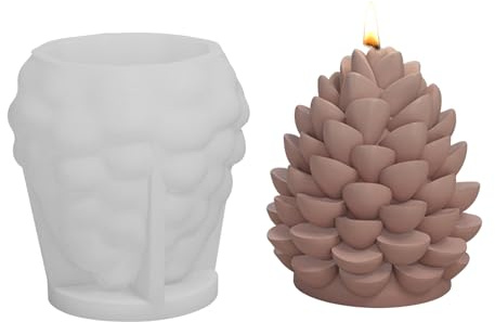 Silikonformen Gießformen Weihnachten, Kerzenform Silikon, Silikonform Weihnachten Elch Kerzenformen zum Gießen, Gießformen Silikon, 3D Tannenzapfen Kerzen Silikon Gießform Weihnachten für DIY Kerze