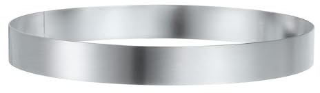 QUARKZMAN Anello per Torta Rotondo 6.3 x 1 Pollice in Acciaio Inossidabile Senza Saldature per Dolci Specchio Rivestito per Cottura di Dolci frittella Inglesi e Crumpet Strumento