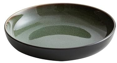 MPOPO Platos de Camping Plato Hondo de cerámica de Estilo japonés for Sopa, Plato de Comida Occidental, Plato for Verduras, vajilla for el hogar Plato Decorativo(B,S)