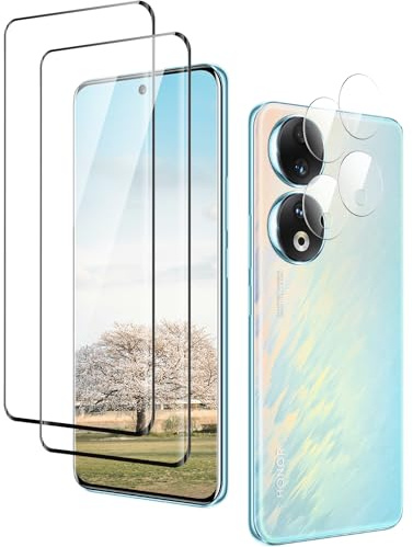 uShield Pellicola Protettiva in Vetro Temperato per Honor 90, Pellicola Vetro Temperato, Alta Trasparente, Anti-Impronte, 2 Pezzi Pellicola Protettiva con 2 Pezzi Pellicola Fotocamera