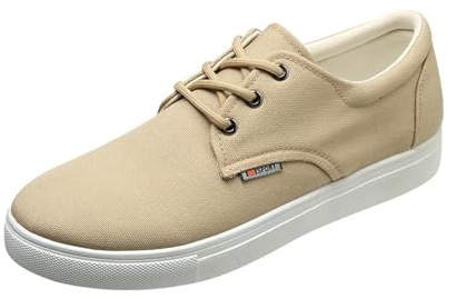 TDEOK Chaussures en lin décontractées pour hommes - Chaussures en toile pour hommes - Chaussures de jogging polyvalentes - Bout rond - Chaussures de marche basses antidérapantes - Chaussures
