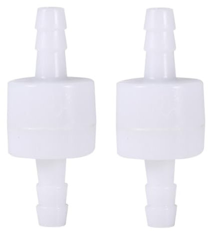 Uadme Rückschlagventil 6mm, 2 Stück Wasser Ventil, Kunststoff Inline Rückschlagventil Luft, Einweg Ventil für Wasser Brennstoff Gas Flüssigkeit Luft