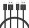 Belkin Pack de 2 Câbles USB-A vers USB-C avec gaine tressée (1,5 m, 15 W, doux au toucher, souple, recharge rapide, pour iPhone 16 et iPhone 15, Galaxy S25, Pixel 9, iPad Pro, etc., noir)