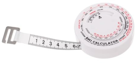 OATIPHO Cinta Métrica Corporal Redonda 1,5 M, Medidor De Imc Retráctil, Plástico Duradero, Para Medición De Cintura y Grasa Corporal, Seguimiento De Salud y Fitness, Portátil, Unisex