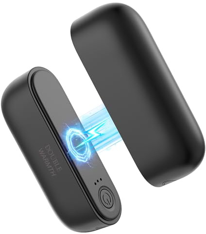 Chauffe-Mains magnétique Fendu, 6000 mAh Chaufferette Électriques, 8 Heures d'autonomie, Chauffage Rapide en 2s, 3 Niveaux de Chaleur 45℃/55℃/60℃, Cadeaux de Noël pour l'extérieur Camping Chasse