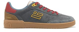 D.Franklin Zapatillas Deportivas de Hombre de Piel con Forro Técnico Rebel Basic Flag Azul Marino - Zapatillas de Vestir para Hombre - Moda Casual - Talla (44) - Modelo Flag