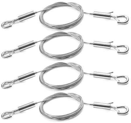 Eieenotee Kit di Cavi Regolabili per Appendere Quadri per Appendere Quadri 1,5 M X 1,5 mm Metallico In Acciaio Inossidabile per Appendere