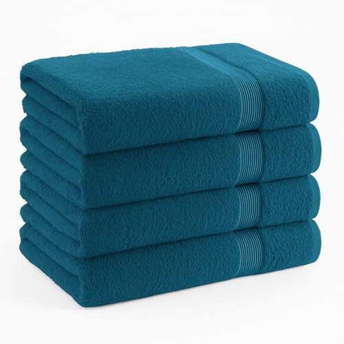 Diamond Tex Face Towels (8-Pack), 100% Ring Spun Cotton Washcloths Set with Hanging Loop, Flannel Face Cloths, Highly Absorbent Soft Fingertip Towels (Blue Lagoon,30 x 30 cm)