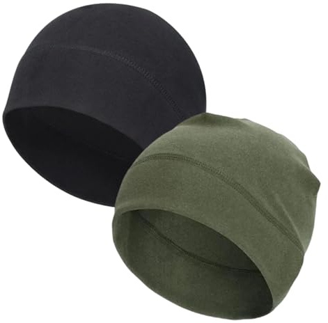 RQcMid 2 StüCk FahrradmüTze Unter Helm, SportmüTze Herren, DüNne MüTze Herren, MüTze Unter Fahrradhelm, Winddichte FahrradmüTze, Polyester LaufmüTze FüR Herren Damen, Winter Warme DüNne MüTze