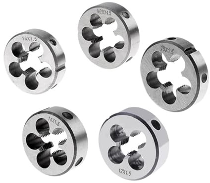 Matrices de roscado redondas, Paquete de 1 terraja redonda HSS for rosca métrica derecha M12 a M20(M12)