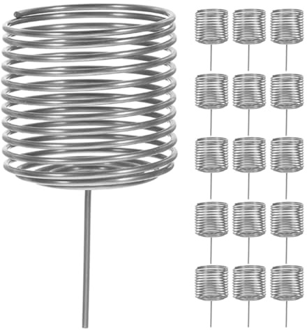 WRITWAA Cesta de Fertilizante para Bonsáis de Acero Inoxidable 20 Unidades Grandes Cilíndricas sin Tapa Contenedor para Orquídeas y Plantas Maceta Liberación Controlada de Nutrientes