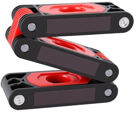 lyrlody Regla de Nivel Plegable, Herramienta de Múltiples ángulos ABS con Base Magnética y Viales de Burbujas para Proyectos de Plomería y Carpintería
