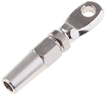 BOVUXKJH Terminal de Ojo para Cable de Acero Accesorio de Ajuste Sin Prensar Conector Inoxidable 316 Instalación Sencilla Adecuado para Uso Marino Y Aplicacion