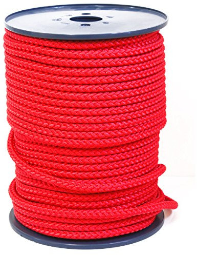 FTM Springseil Tau Seil, PP, Rot, Meterware von der Rolle, Ø 9mm (2 Meter)