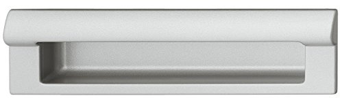 GedoTec Schiebetürgriff Metall Muschelgriff eckig Griffmuschel zum Einlassen - H1583 | Möbelgriff für Holz-Schiebetüren & Schubladen | 173 x 46 mm | Stahl silber eloxiert | 1 Stück - Ziehgriff groß