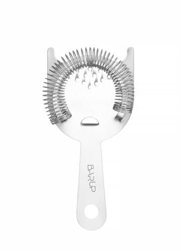 HENDI Colador de cócteles, BarUp, colador Hawthorne, de gusanillo y barra, para cocktails y bar, 160x75x(H)15mm, acero inoxidable