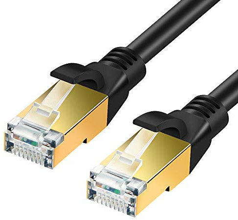 SHULIANCABLE Cavo Ethernet Cat 8, di Rete Cat 8 40Gbps 2000Mhz RJ45 Cavo LAN per PC, PS4, Modem, Router, Xbox (20M)