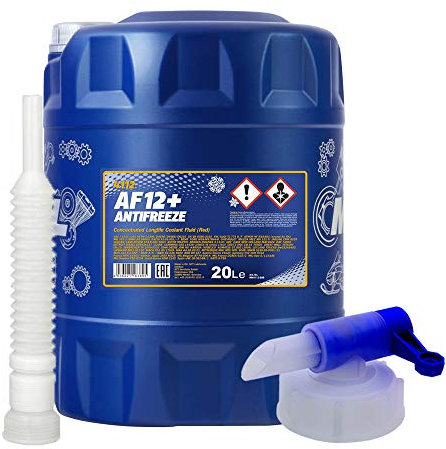 MANNOL 1x20 Liter AF12+ Antifreeze (Longlife) Konzentrat + Hahn + Schlauch